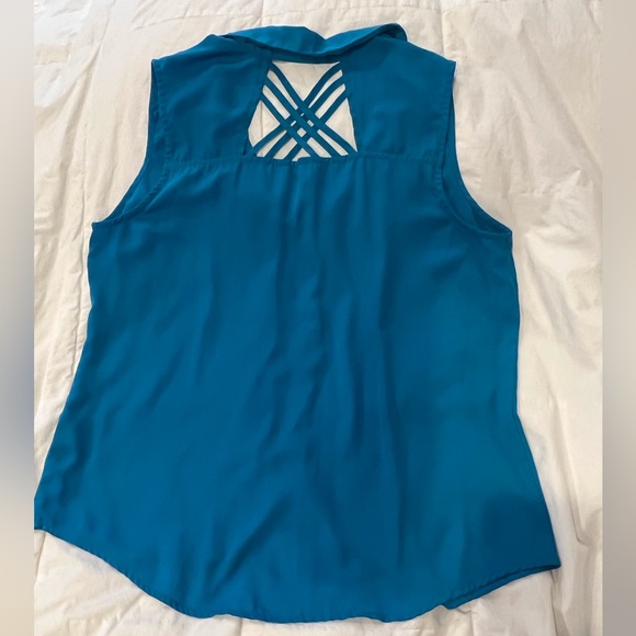 Zac & Rachel turquoise sleeveless top size XL - Picture 2 of 4